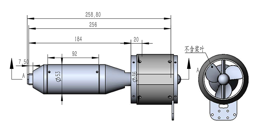 X-TEAM 5050水下推进器全防水无刷电机
